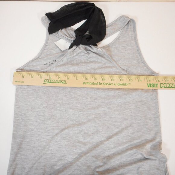 Raggs II Riches Juniors M Tank Top Gray Scarf Tie-Back Elephant Moon Sun Print - Picture 4 of 10